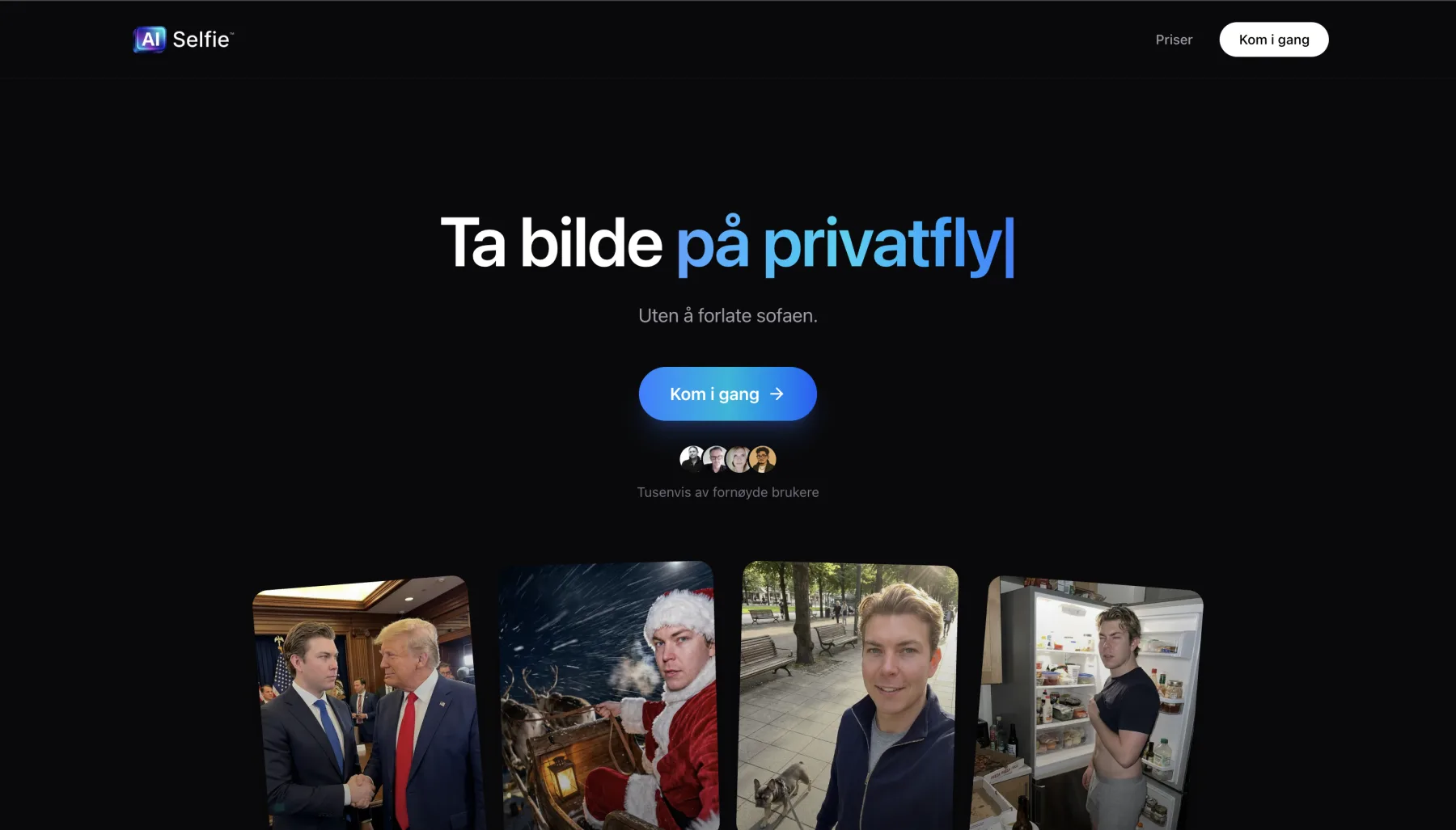 AI Selfie website