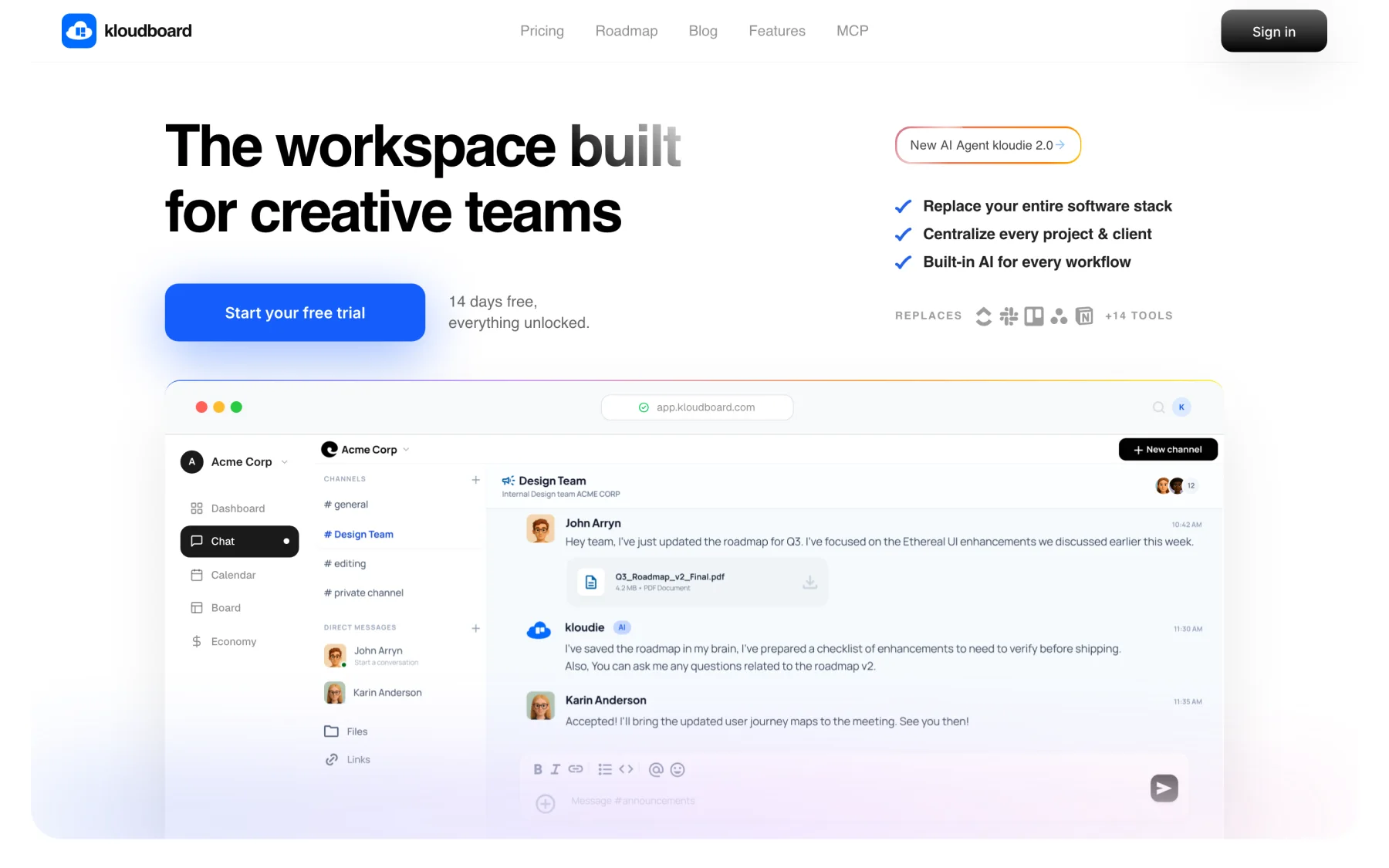 kloudboard website